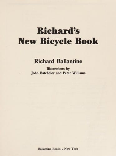 Richard's new bicycle book