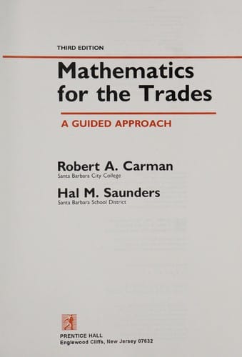 Mathematics for the trades: a guided approach