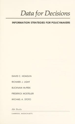 Data for decisions: information strategies for policymakers