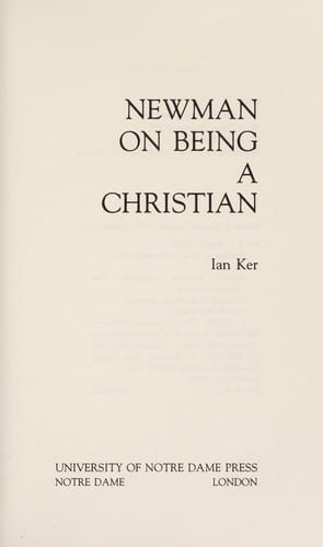 Newman on being a Christian