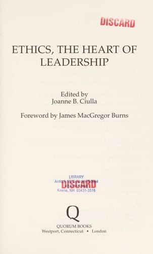 Ethics, the heart of leadership