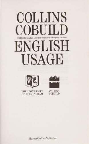 Collins COBUILD English Usage