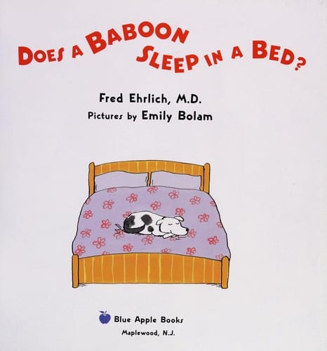 Does a baboon sleep in a bed?
