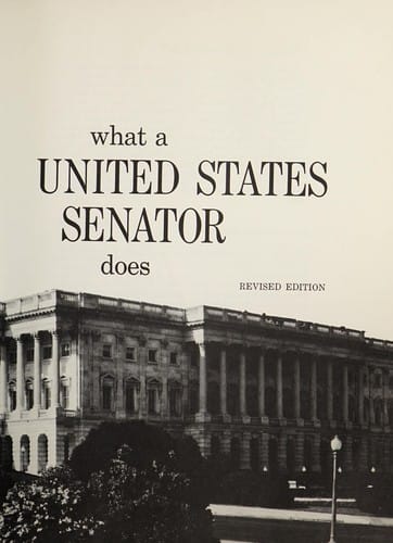 What a United States Senator does