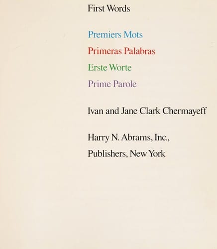 First words =: Premiers mots