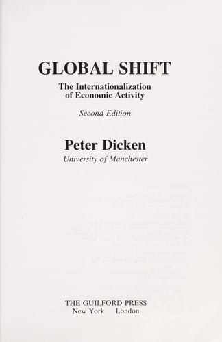 Global shift: the internationalization of economic activity
