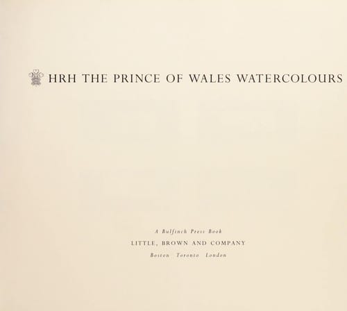 HRH the Prince of Wales watercolours.