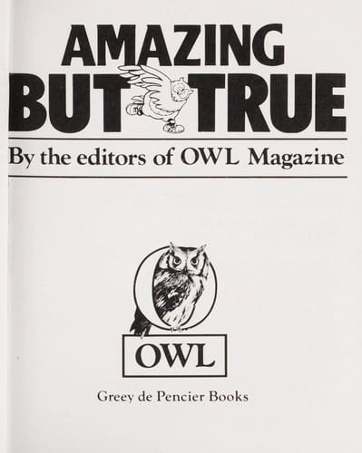 Owl's amazing but true