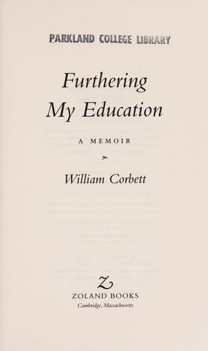 Furthering my education: a memoir