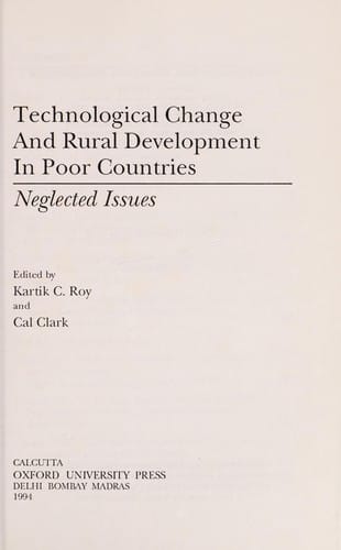 Technological change and rural development in poor countries: neglected issues