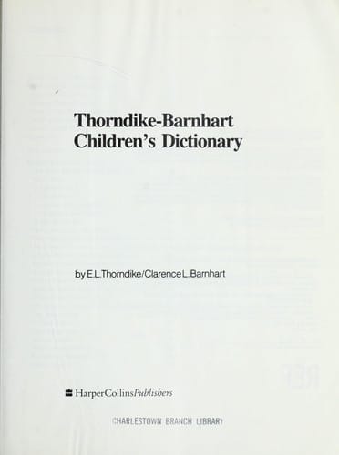 Thorndike-Barnhart children's dictionary