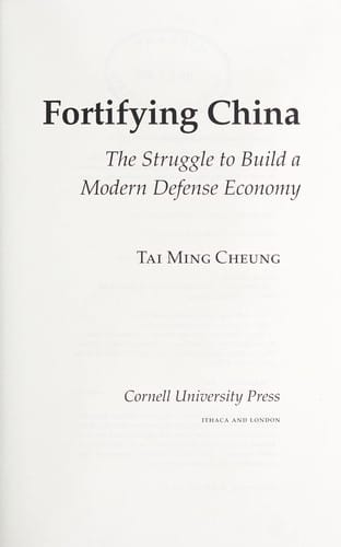 Fortifying China: the struggle to build a modern defense economy