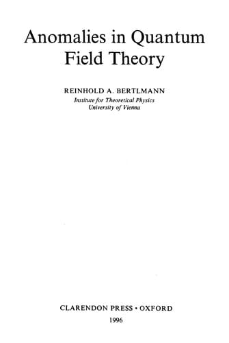 Anomalies in quantum field theory