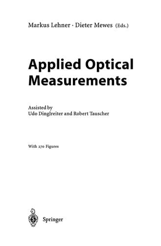 Applied Optical Measurements