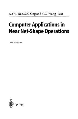 Computer Applications in Near Net-Shape Operations