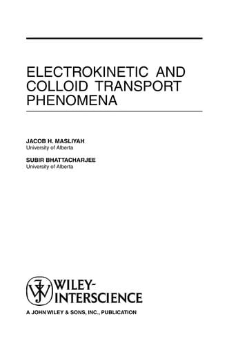 Electrokinetic and colloid transport phenomena
