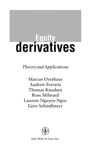 Equity derivatives: theory and applications