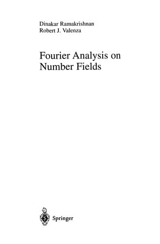 Fourier Analysis on Number Fields