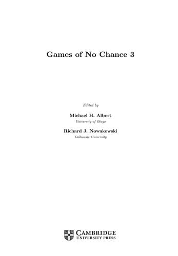 Games of no chance 3