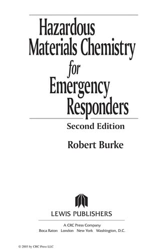 Hazardous materials chemistry for emergency responders
