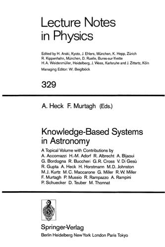 Knowledge-based systems in astronomy: a topical volume with contributions by A. Accomazzi ... [et al.]