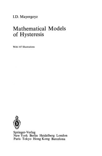 Mathematical Models of Hysteresis
