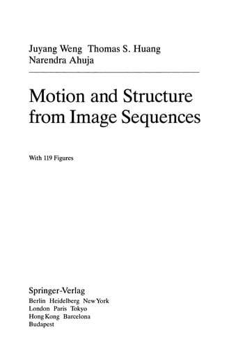 Motion and Structure from Image Sequences