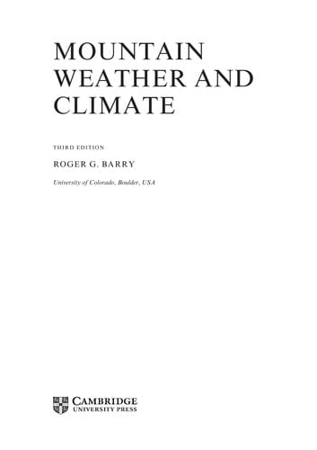 Mountain weather and climate