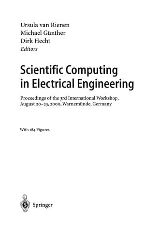 Scientific computing in electrical engineering: proceedings of the 3rd international workshop, August 20-23, 2000, Warnemünde, Germany
