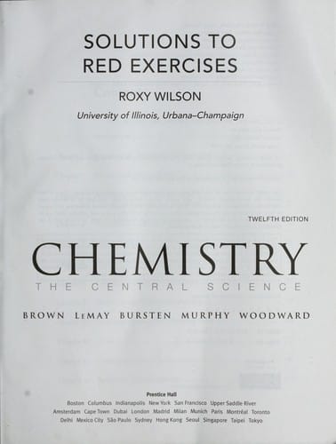 Chemistry: the central science : solutions to red exercises