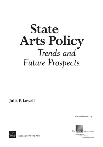 State arts policy: trends and future prospects