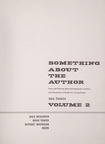Something About the Author v. 2