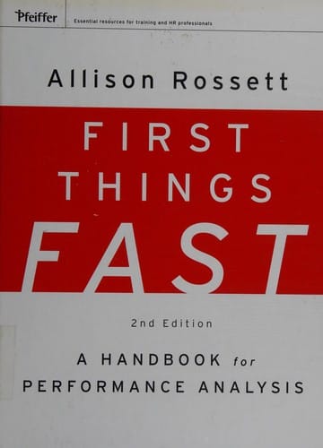 First things fast: a handbook for performance analysis