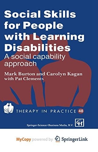 Social Skills for People with Learning Disabilities: A social capability approach