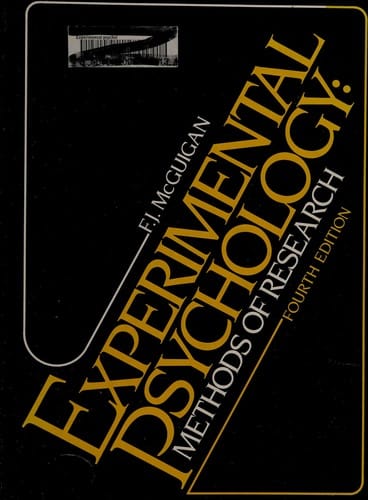 Experimental psychology: methods of research