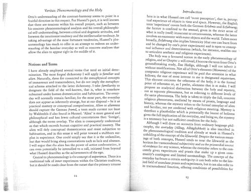 Phenomenology and the holy: religious experience after Husserl