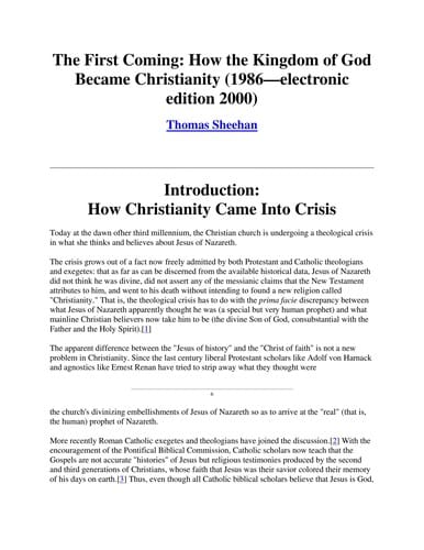 The first coming: how the kingdom of God became Christianity