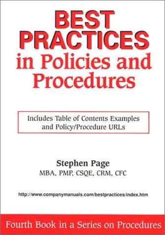Best Practices in Policies and Procedures