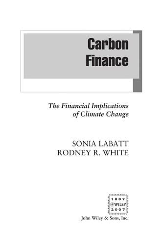 Carbon finance: the financial implications of climate change