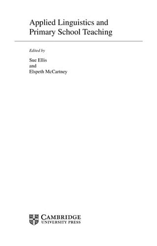 Applied Linguistics and Primary School Teaching