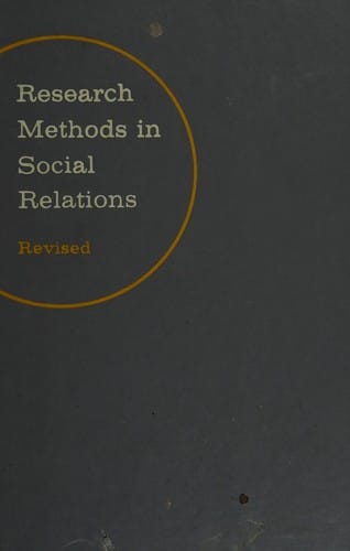 Research Methods in Social Relations
