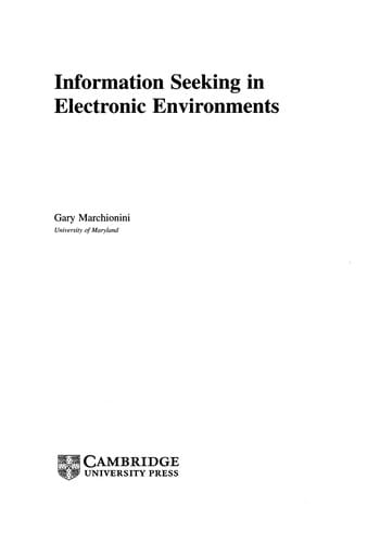 Information seeking in electronic environments