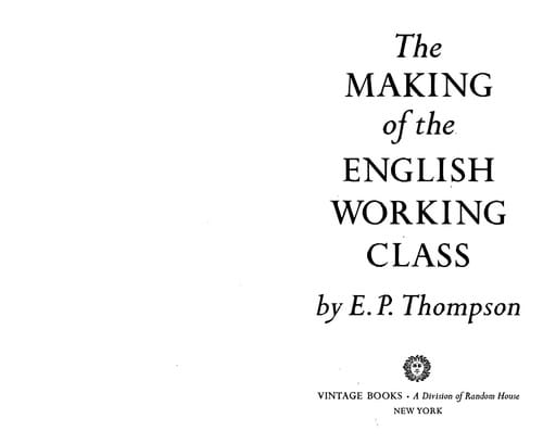 The making of the English working class