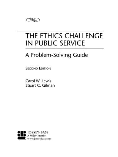 The Ethics Challenge in Public Service