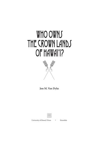 Who owns the Crown lands of Hawaii?