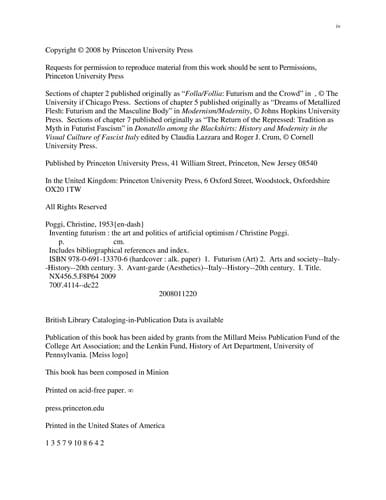 Inventing futurism: the art and politics of artificial optimism