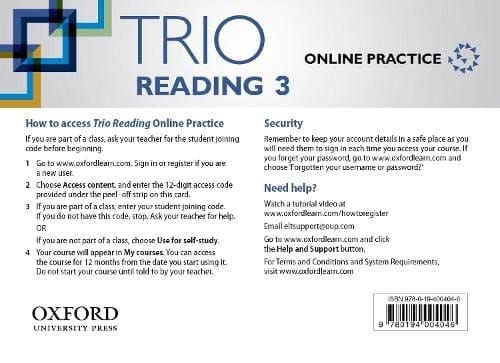 Trio Reading: Level 3: Online Practice Student Access Card