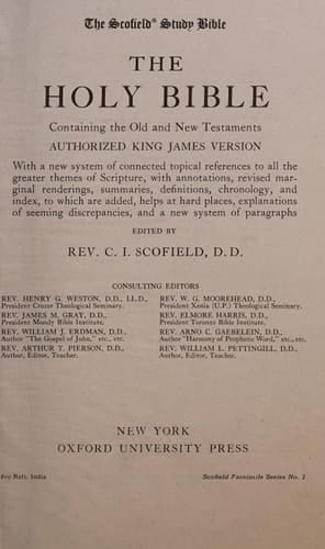 The Scofield Study Bible: The Holy Bible Containing the Old and New Testaments : Authorized King James Version (Scofield Facsimile, No 2)