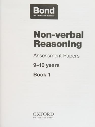 Bond 11+: Non Verbal Reasoning: Assessment Papers Book 1