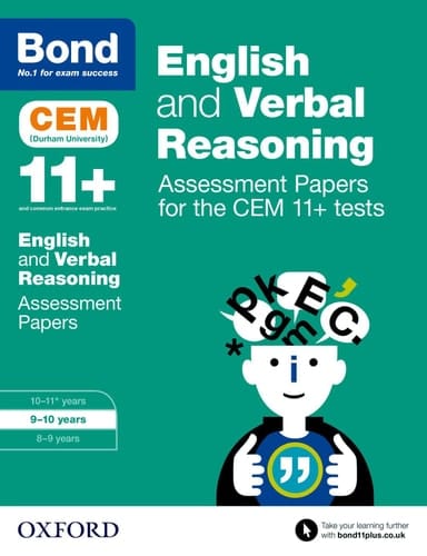 Bond 11+: English and Verbal Reasoning: Assessment Papers for the Cem 11+ Tests